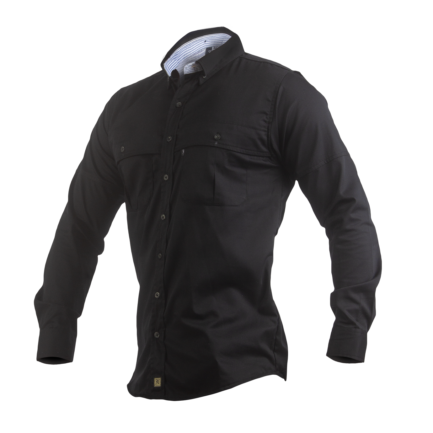 Camisa Manga Larga Modelo Pescador Para Caballero. Confeccionado en Oxford Premium.